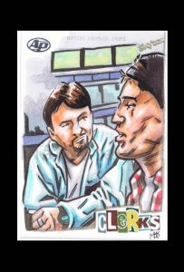 Dante and Randal artist proof sketch card from clerks