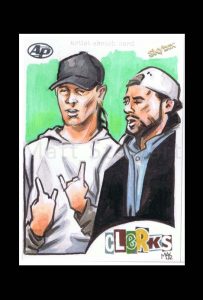 jay and silent bob artist proof sketch card from clerks