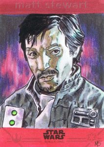 Rogue One sketch card of Cassian