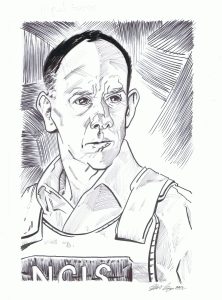 Miguel Ferrer inked portrait by matt stewart