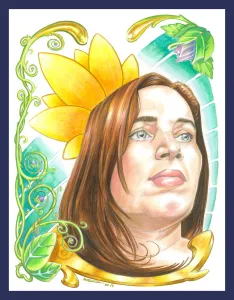 portrait of a woman drawn by matt stewart