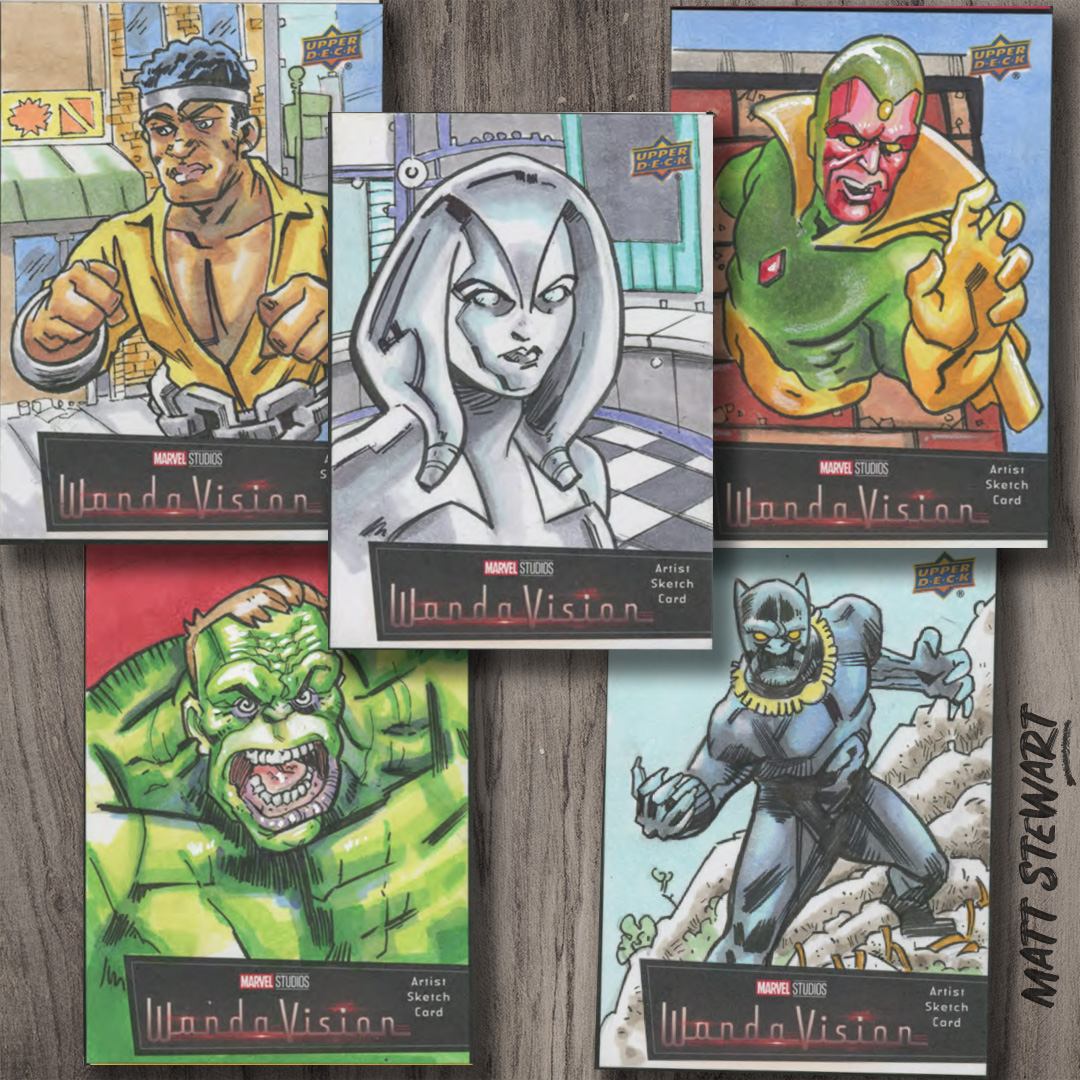 Don’t Turn That Dial! 2023 Upper-Deck Wandavision Sketch Cards